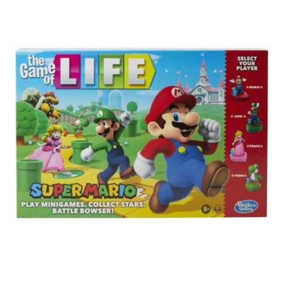 The Game of Life: Super Mario Edition Board Game for Kids Ages 8 and Up - Picture 1 of 7